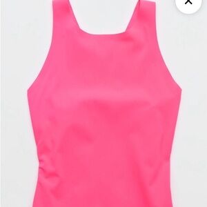 Women’s Aerie pink razorback bodysuit